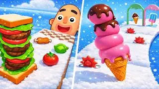 Sandwich Runner 🆚 Stacky Ice Cream Runner- 🌻🧿🌺New Levels Walkthrough Gameplay 400063