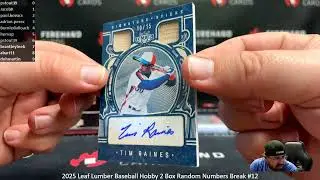 1/31/2026 2025 Leaf Lumber Baseball Hobby 2 Box Random Numbers Break #12