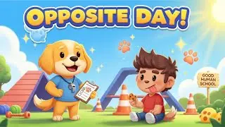 Opposite Day 🐾 | Funny Cartoon Where the Dog Trains the Human! | Kids Animation Comedy