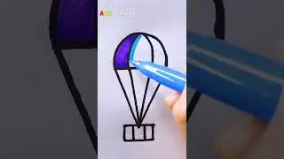 Easy Hot Air Balloon Drawing | Simple Colorful Balloon Art for Beginners