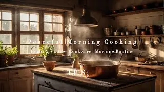 🍳 Peaceful Morning Cooking | 🌿 Herbs & Vintage Cookware | 🌅 Morning Routine