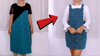 💡VESTIDO VELHO EM JARDINEIRA SALOPETE