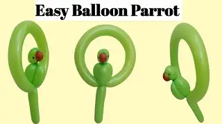 Easy balloon parrot/ how to make a balloon parrot/ balloon parrot tutorial/ diy balloon sculpture