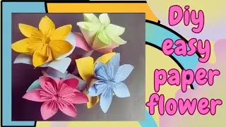 DIY  how to make a paper flower / easy paper flower making idea