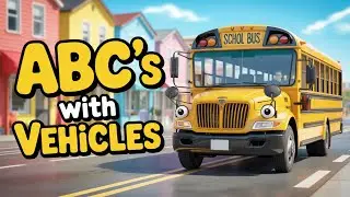 🚗 A to Z Vehicles Song | Learn ABC with Cars & Trucks | Kids Animation in 3D Pixar Style