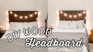 DIY Rustic Wood Headboard