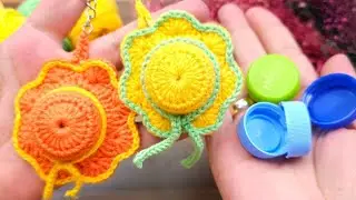 Don't throw away the plastic water bottle cap, I knitted it and sold it immediately. #crochet #diy