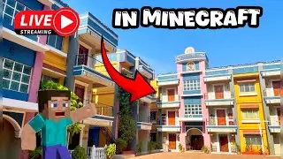 Gokuldham society in minecraft build 😲 🛑 #minecraft #society #live #viral #subscribe