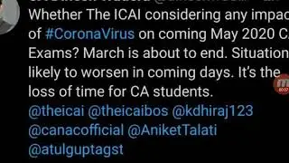 ICAI Announcement - Is May 20 Exam Postponed?