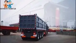 Ghana Use Sand Transport Rear Dump Semi Trailer Heavy Duty 60 Tons