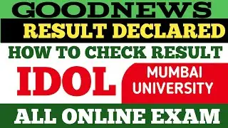 IDOL Online exam result update| | |Mumbai University|Atkt, Backlog fresher|How to check IDOL Result