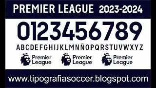 Tipograf&iacute;a Premier League 23-24 FREE DOWNLOAD