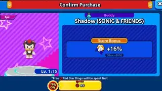 Unlocked Shadow(Sonic and Friends) Buddy | Sonic rumble 