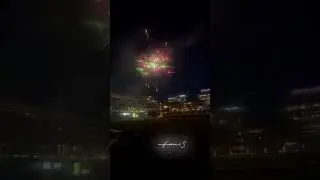 cool fireworks at a baseball game