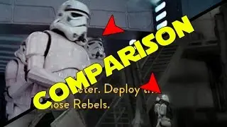 Star Wars Battlefront Easter Egg - Stormtrooper Hits Head Side By Side Comparison