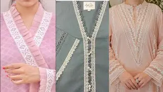 Unique Lace Work On Light Color Dresses||Light Color Dress Ideas||Establishing Beauty