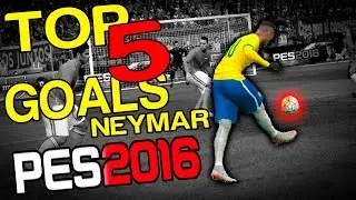 PES 2015/6 - TOP 5 GOALS NEYMAR! =D