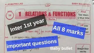 Inter 1st year mathematics chapter wise 8 marks questions with full key sheet