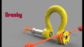 Crosby G-2110 ROV Release & Retrieve Shackle with non-threaded bolt