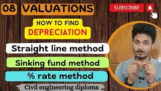 08* how to find depreciation | Straight line method | sinking fund method | CAA | civil diploma