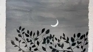 easy moon painting ideas for beginners using poster colour//painting tutorial//moon painting#art