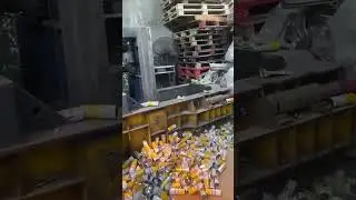 Beer Can Compactor Machine Metal Scrap Baling Press Aluminum Baler #baler