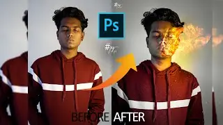 FIRE FACE PHOTO EDITING PHOTOSHOP