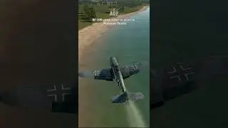 BF109 crash lands on the beach #il2greatbattles #flightsim #wwii #wwii #worldwar2 #dcs #msfs #howto