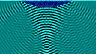 Ripple tank -refraction of waves-plano convex lens