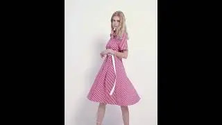 Classic Stripe Fitted Shirt Dress