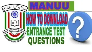 Download Manuu entrance question |how to download questions