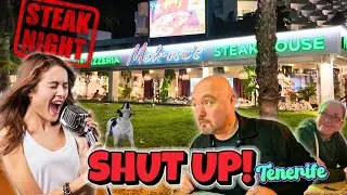Steak Night at Melrose Steakhouse - Worst SINGER In Tenerife!