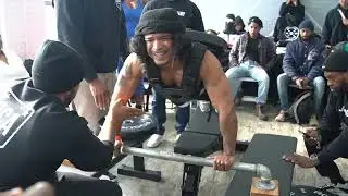 Calisthenics weighted pushup competition Lightweight division