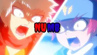 Beyblade AMV: Ginkga vs Helios Round 2 - Numb [4K]
