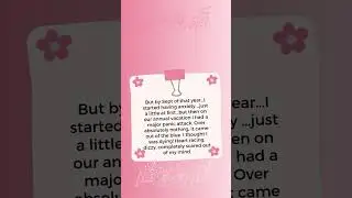 I thought I was dying!