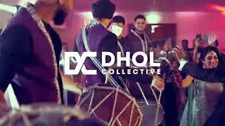 Dholplayers playing electric Dhol to Bhangra set at indian wedding reception in UK | Dhol Collective