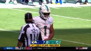 Tua Tagovailoa First TD vs Rams. NFL Week 8 Rams @ Dolphins