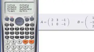 Traspuesta, determinante e inversa de una matriz con Casio fx-991 ES PLUS