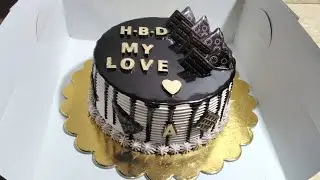 تزيين تورته مقاس ١٨ 🎂 كلها شكولاته 🎂 