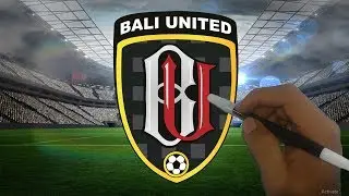 bagaimana menggambar logo club bali united how to draw club logo bali united