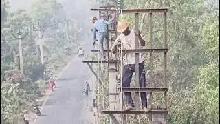 Construction of 11kv overhead distribution wings