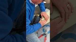 Installing new chimney flashing. New is always better