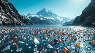 Natural Ocean Gems That Sparkle Like Diamonds. Breathtaking Crystal Rock Found in River Mud gold pie