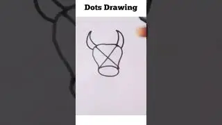 Cow face drawing from Dots // Cow face 🐮 easy drawing tricks