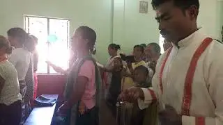 Nov.9 Dumindikgre village holy mass Bishop CJ John & Diacon Sengjeng Marak