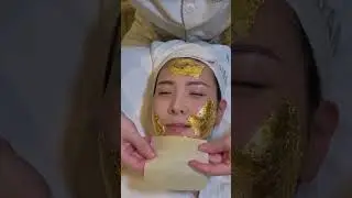 Pure gold facial mask real gold leaf for skin care #skincare #facial #facialmask