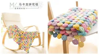 Rainbow Macaron Blanket Free Crochet Pattern, Quick and Easy for Beginner