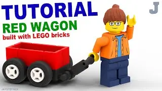 LEGO Brick Tutorial On How To Make A Red Wagon