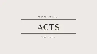 Acts Class Project - BI 2020-2021