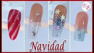 3+1 ENCAPSULADOS fáciles para DESLUMBRAR está  NAVIDAD 🎄 / Christmas Nail Art  🎄